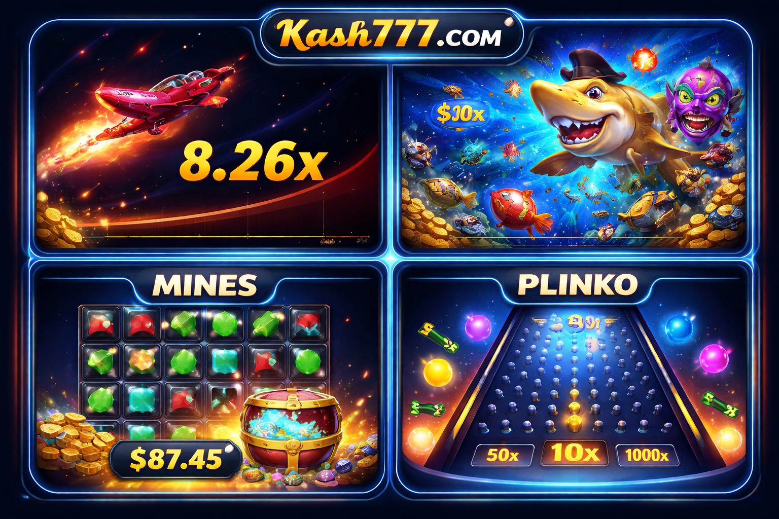 Kash777 COM এভিয়েটর এবং ক্র্যাশ গেম সংগ্রহ